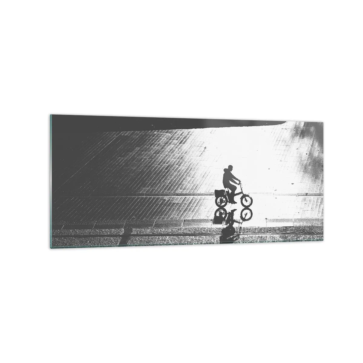 Tablou pe sticlă - Înainte, prin oraș - 120x50 cm