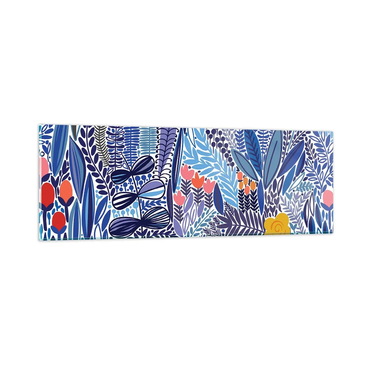 Tablou pe sticlă - Grădină havaiană - 90x30 cm