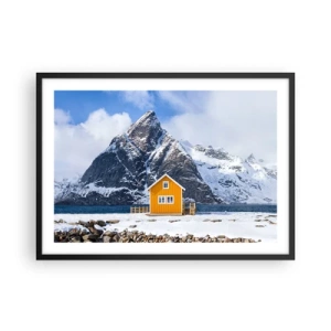 Poster în ramă neagră - Vacanță scandinavă - 70x50 cm