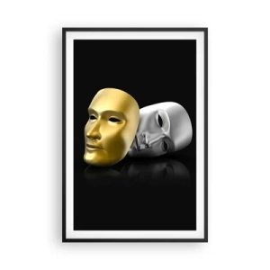 Poster în ramă neagră - Viața este teatru - 61x91 cm