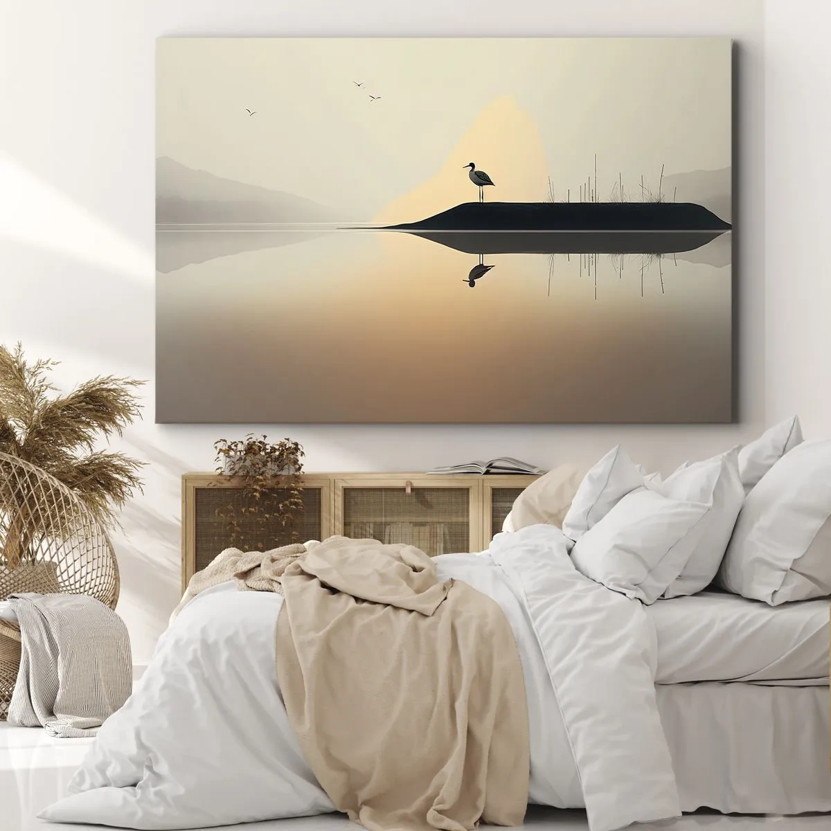 Tablou pe pânză - Domn pe lac - 70x50 cm