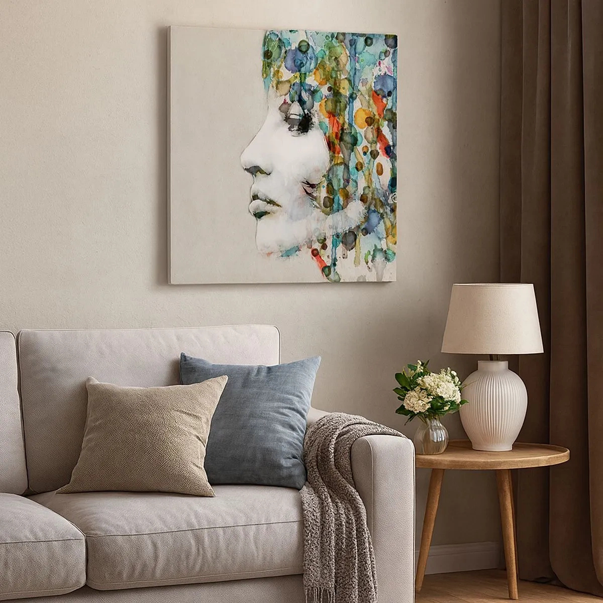 Tablou pe pânză - A ieșit din cenușiu - 30x30 cm