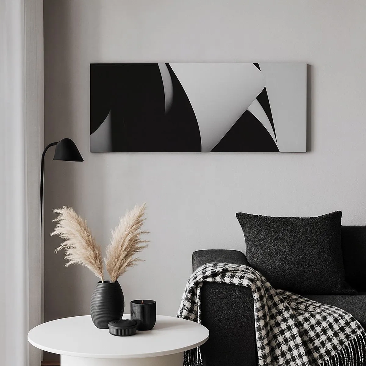 Tablou pe pânză - Planuri de lumină din adâncurile umbrelor - 100x40 cm