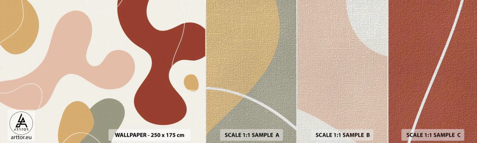 Mostră tapet Premium Canvas - Pete colorate? - Abstracția, Bucată, Imaginație - 100x30 cm