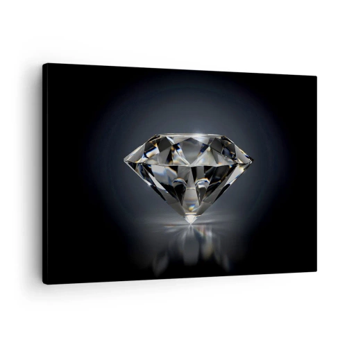 Tablou pe pânză Canvas - O abordare artistică a unui diamant pe un fundal întunecat - 70x50cm - Best girls friend - Decorațiune modernă pentru perete pentru living și dormitor ARTTOR