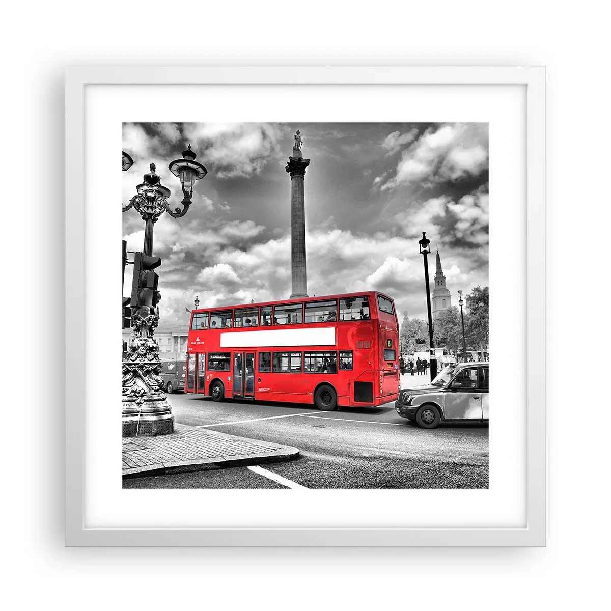 Poster în ramă albă - Adevărata forță vitală a orașului - 40x40 cm