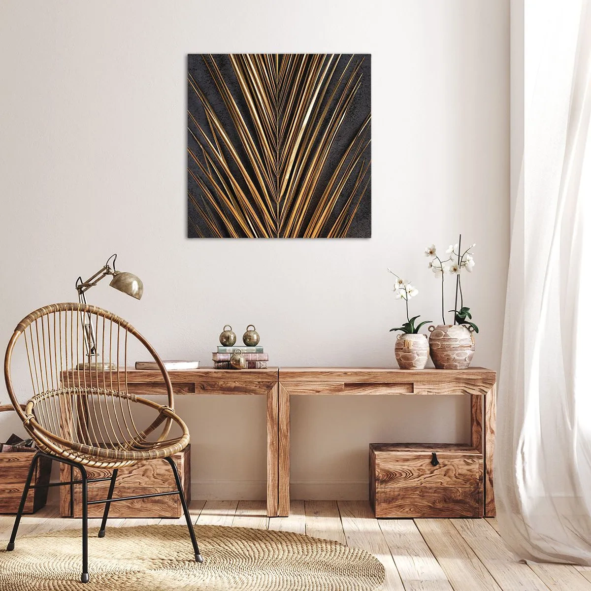 Tablou pe pânză - Aur tropical - 30x30 cm