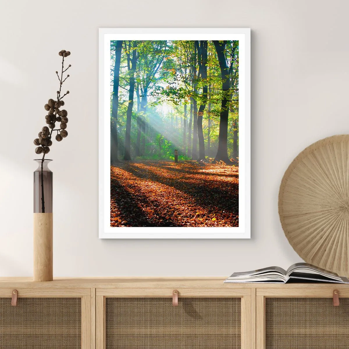 Poster în ramă albă - Străluciri și umbre - 61x91 cm