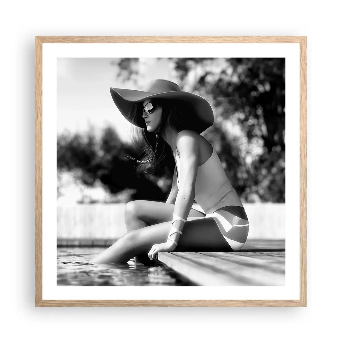 Poster în ramă de stejar deschis - Vis de vară - 60x60 cm