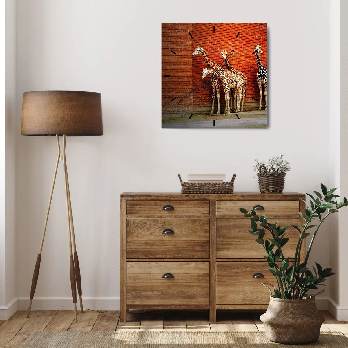 Ceas de perete - Ceas pe sticlă - Vezi vreun salcâm? - 40x40 cm