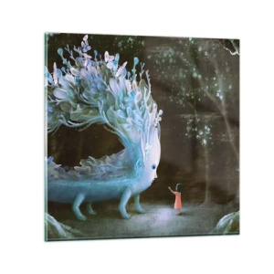 Tablou pe sticlă - Întâlnire fantastică - 70x70 cm