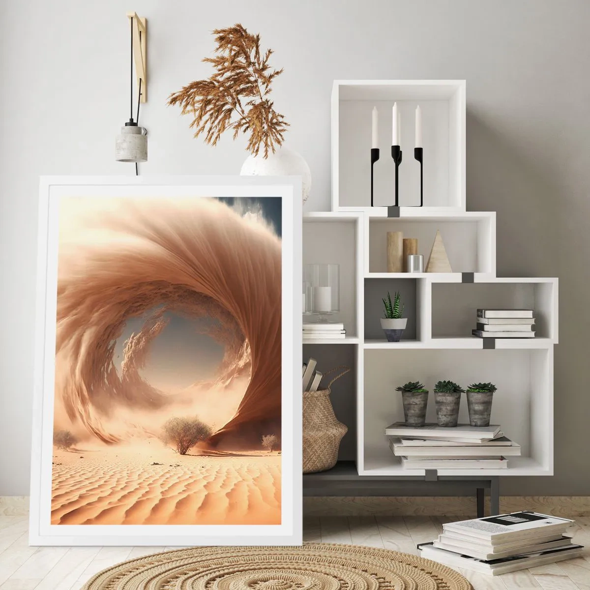 Poster în ramă albă - Portal deschis - 70x100 cm