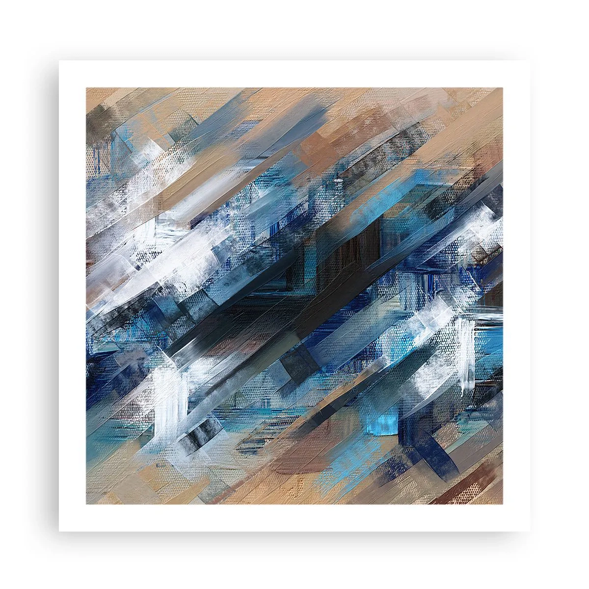 Poster - Pe o pantă albastră - 60x60 cm