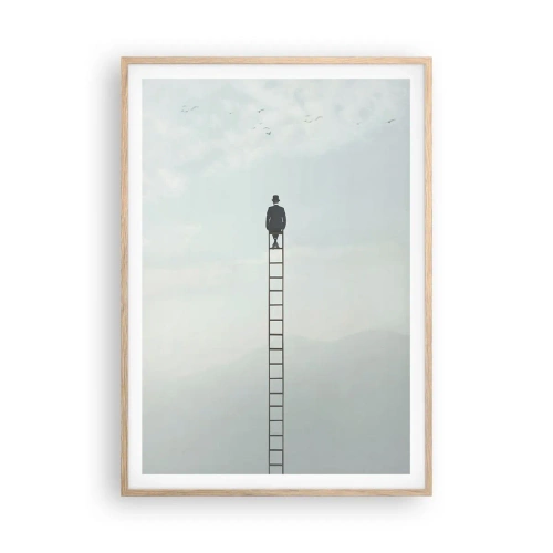 Poster în ramă de stejar deschis - Fii deasupra - 70x100 cm