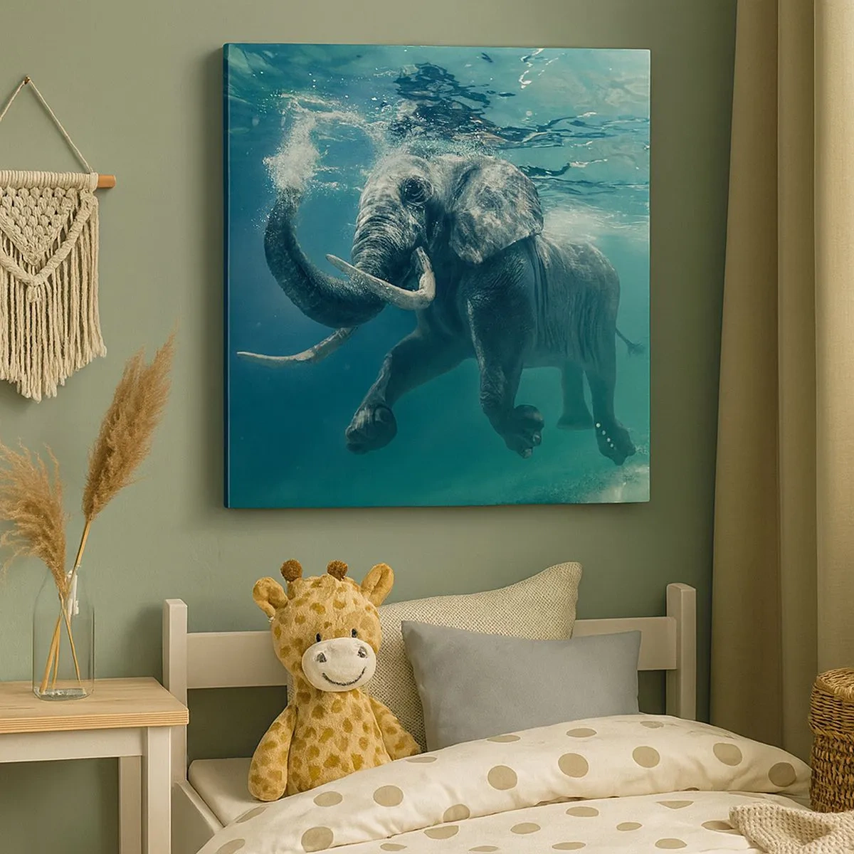 Tablou pe pânză - Tuturor le place să înoate - 30x30 cm