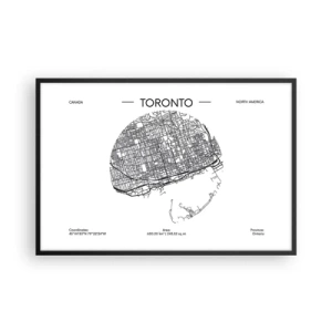 Poster în ramă neagră - Anatomia Toronto - 91x61 cm