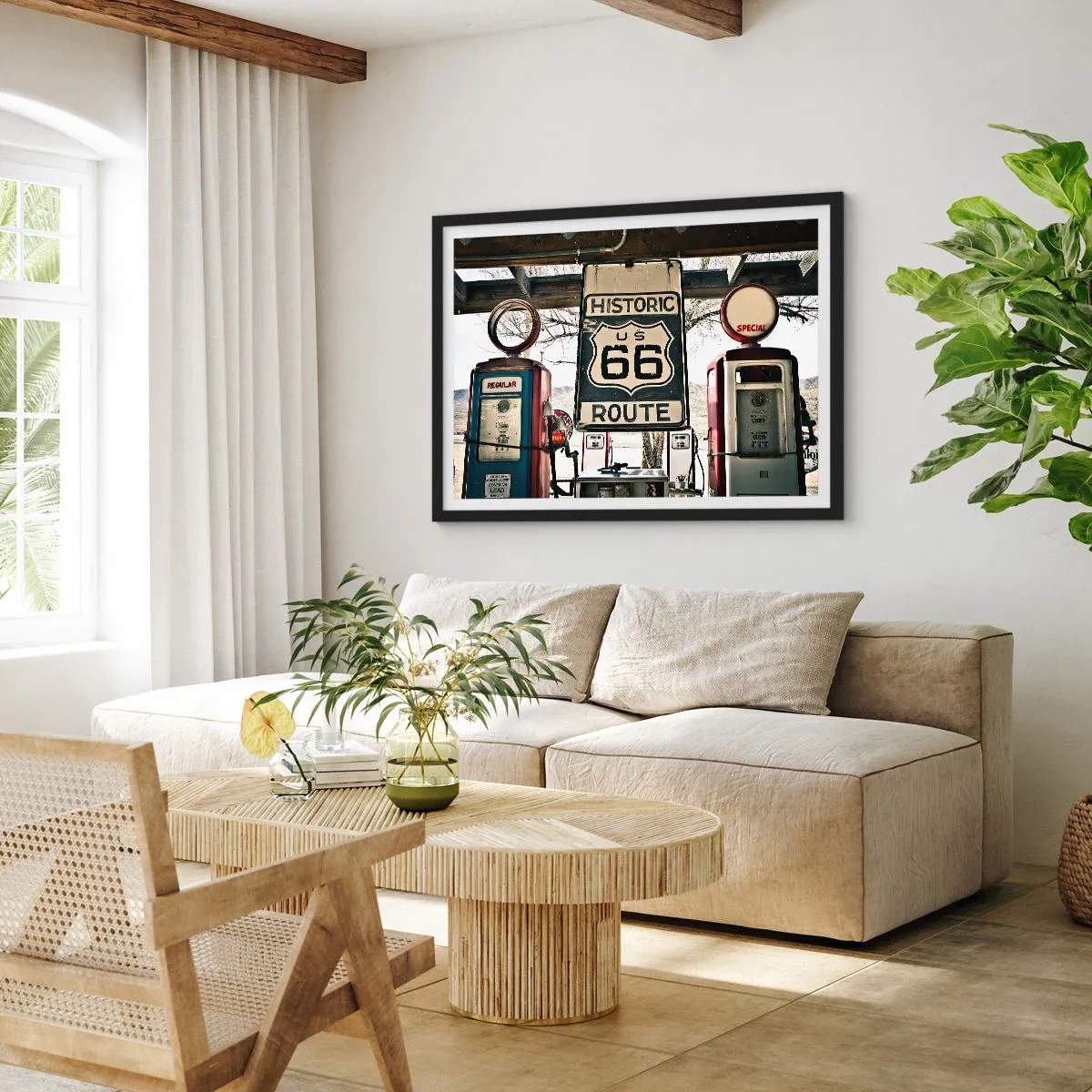 Poster în ramă neagră - O călătorie americană retro - 70x50 cm