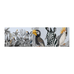 Mostră tapet Premium Sand - O fabulă africană - Abstracția, Junglă, Animale - 100x30 cm
