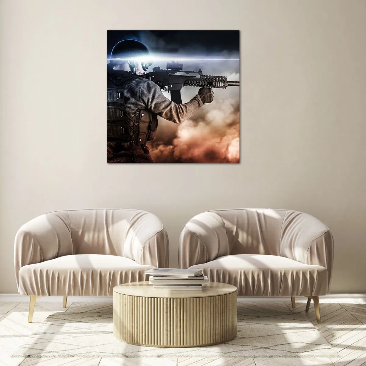 Tablou pe sticlă - Pur și simplu un erou - 70x70 cm