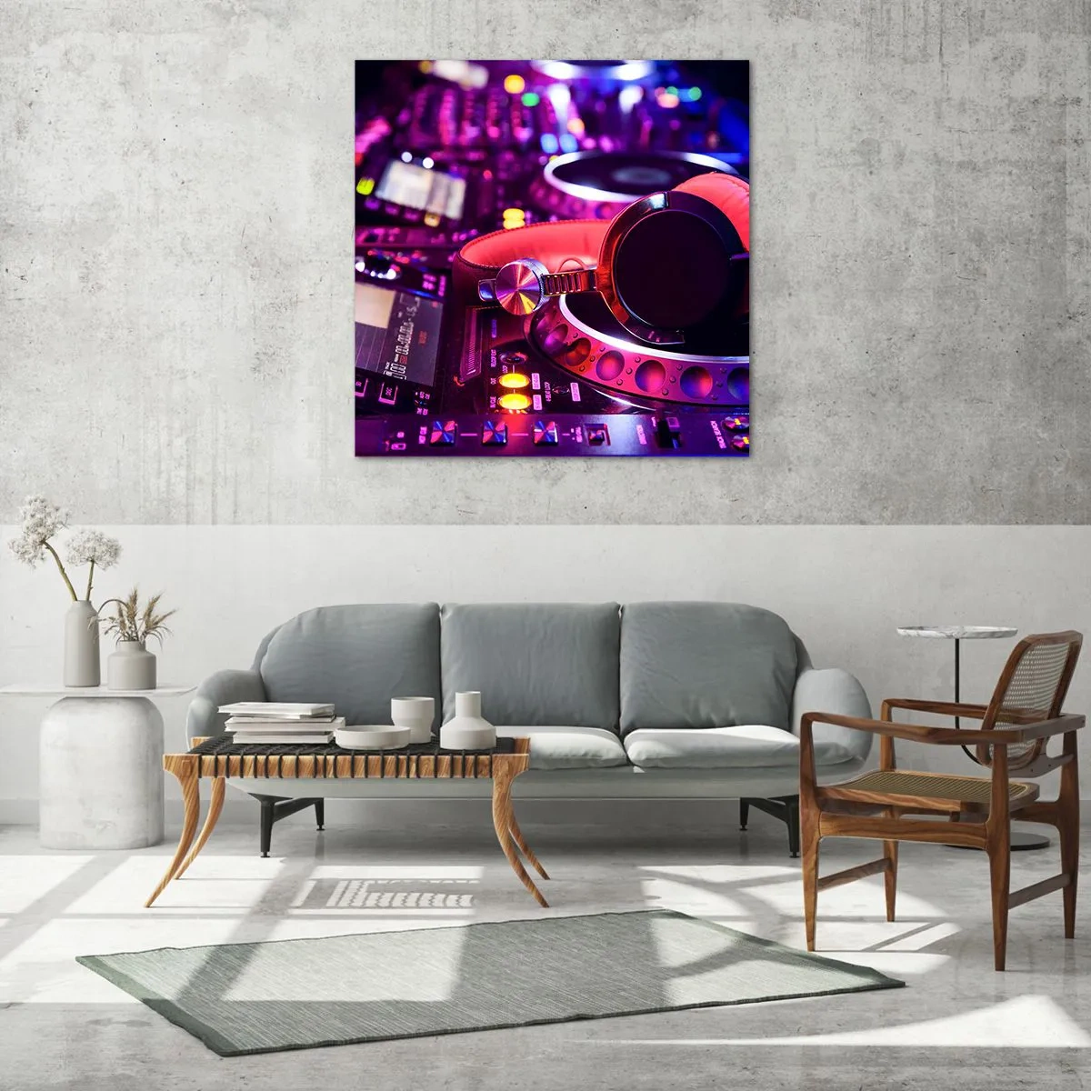 Tablou pe sticlă - Înainte de a începe distracția - 60x60 cm