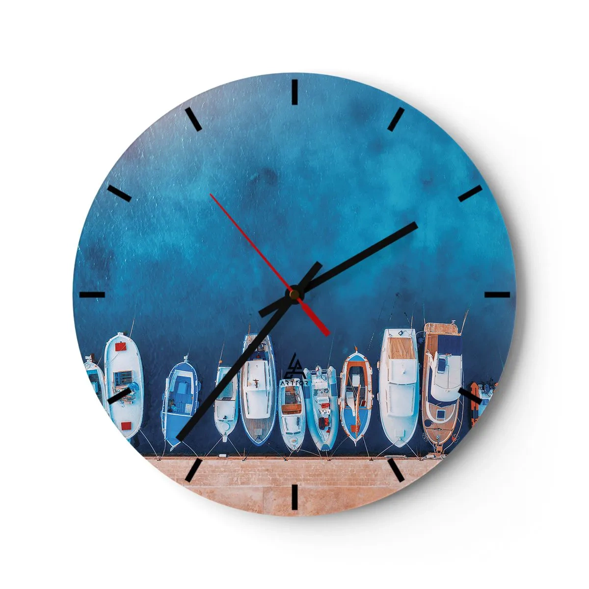 Ceas de perete - Ceas pe sticlă - Aliniere - 40x40 cm