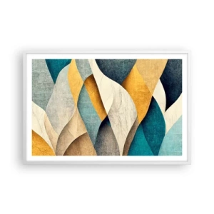 Poster în ramă albă - Ritm și ondulare - 91x61 cm
