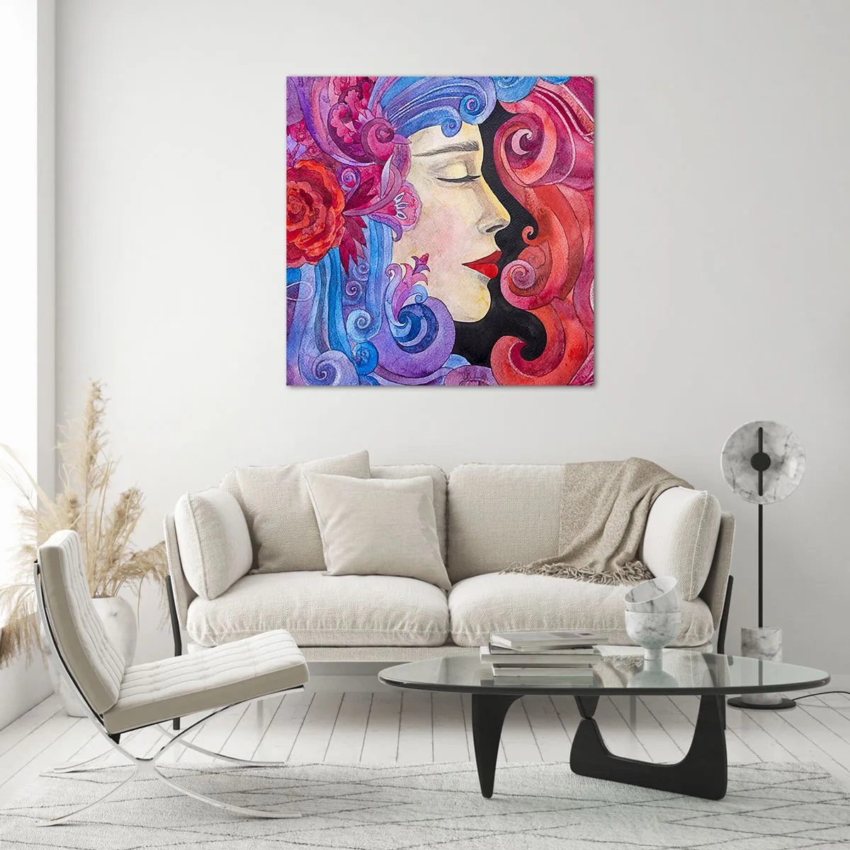 Tablou pe sticlă - Secesiunea mai trăiește - 50x50 cm