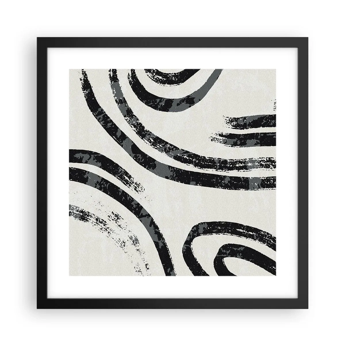 Poster în ramă neagră - Pe jumătate oprit - 40x40 cm