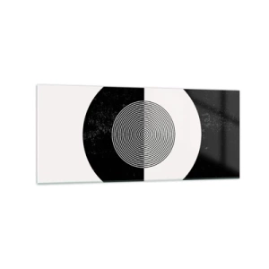 Tablou pe sticlă - Armonie în alb și negru - 120x50 cm