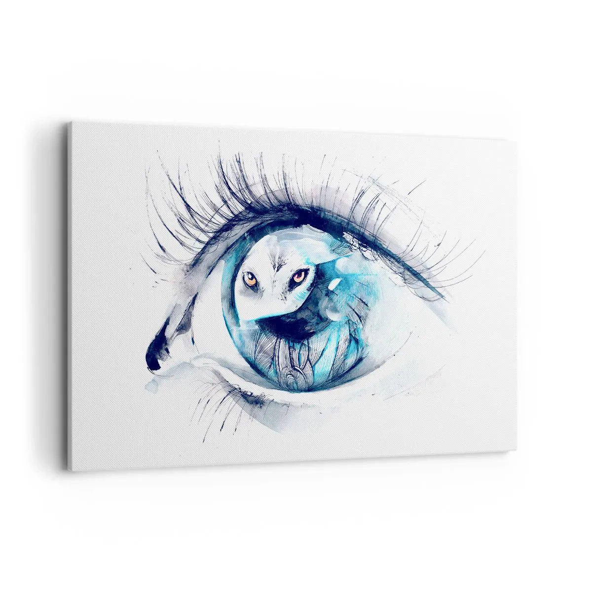 Tablou pe pânză - Ochi în ochi cu sălbăticia - 120x80 cm
