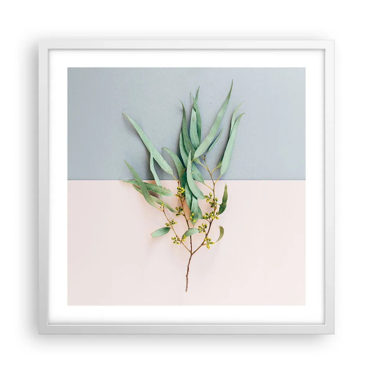 Poster în ramă albă - Subtilitate pastelată - 50x50 cm