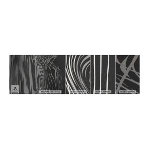 Mostră tapet autocolant Deluxe Sticker - Ritm și accent - Abstracția, Bucată, alb-negru - 100x30 cm