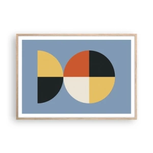 Poster în ramă de stejar deschis - Uită-te și numără - 100x70 cm