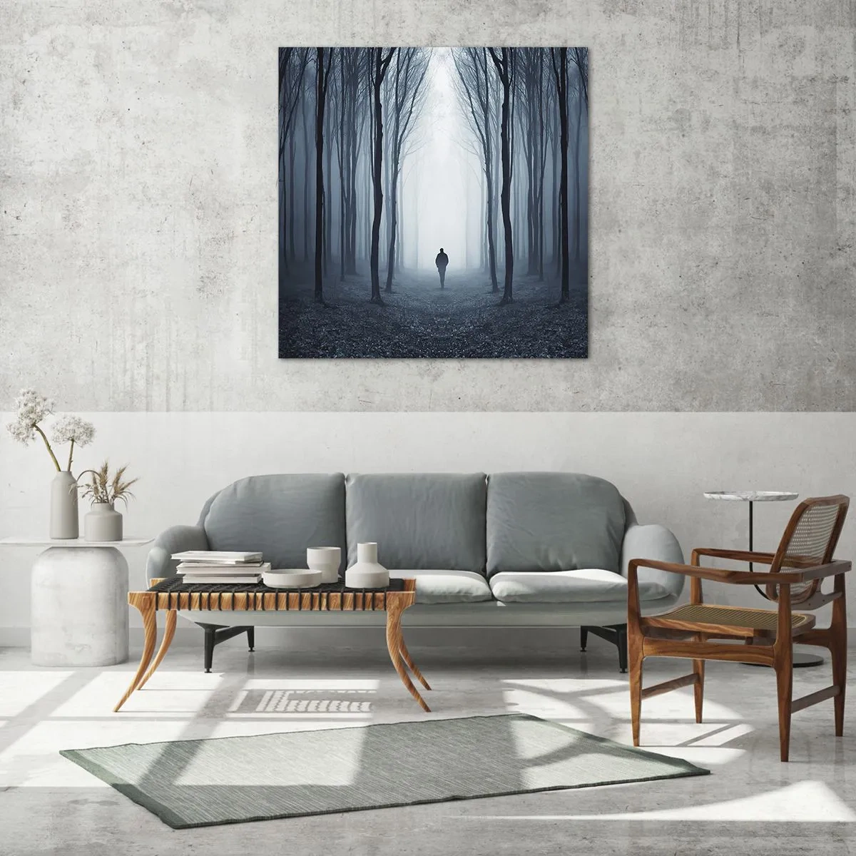 Tablou pe sticlă - Și totul este simplu și clar - 40x40 cm