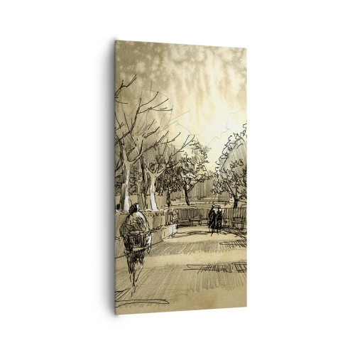 Tablou pe pânză - Un moment reținut cu pene - 65x120 cm