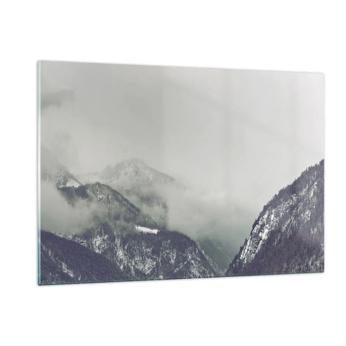 Tablou pe sticlă - Valea cețoasă - 120x80 cm