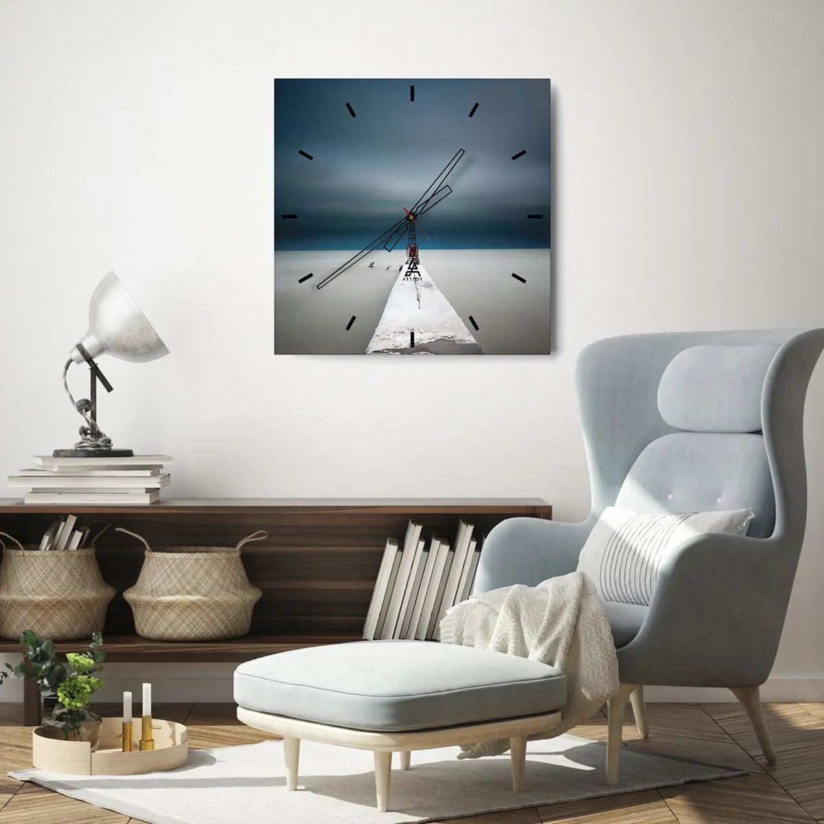 Ceas de perete - Ceas pe sticlă - Pentru a întâlni infinitul - 30x30 cm