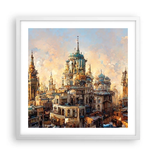 Poster în ramă albă - Orașul tuturor orașelor - 50x50 cm