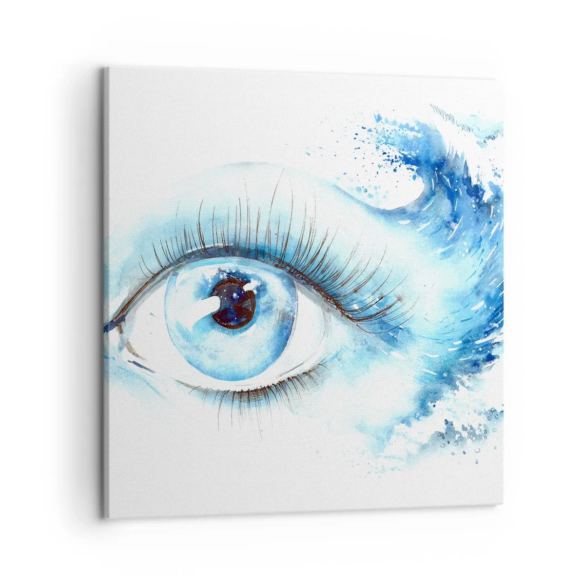 Tablou pe pânză - Scufundă-te în albastrul privirii - 50x50 cm