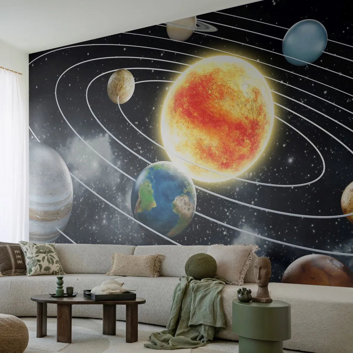 Tapet Autoadeziv Deluxe Sticker - Dans cosmic - Cosmos, Galaxie, Sistem solar - 250x175 cm