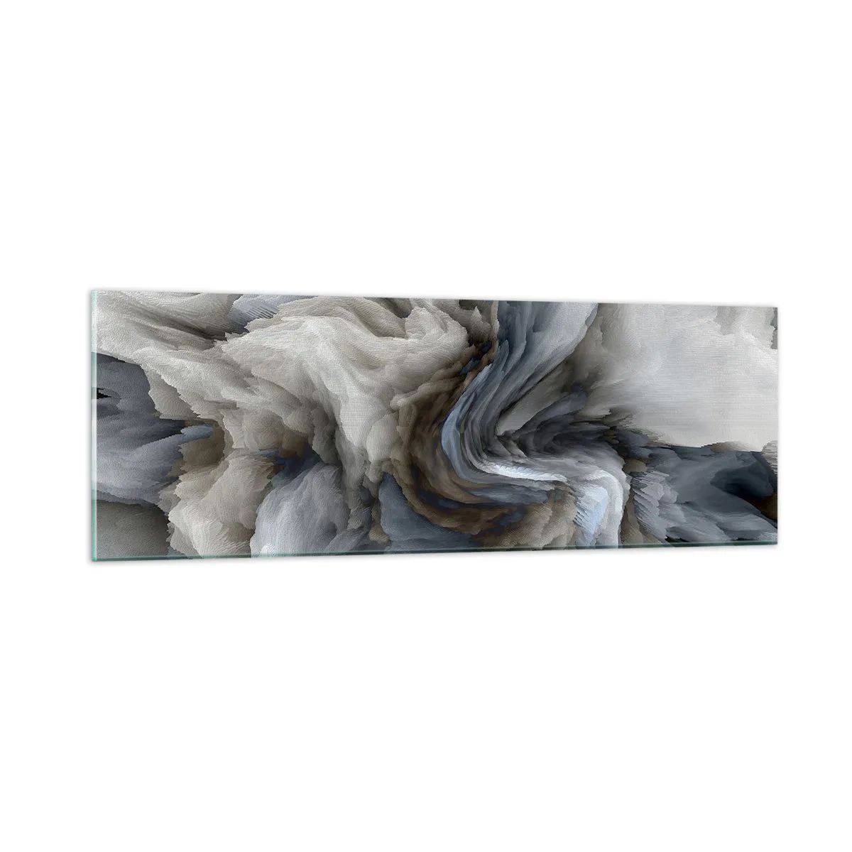 Tablou pe sticlă - Piatră și floare - 90x30 cm