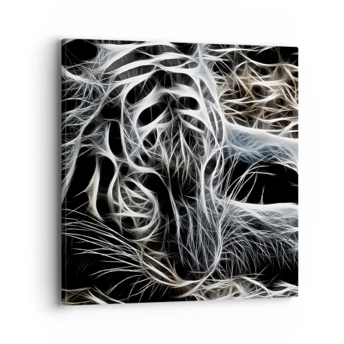 Tablou pe pânză - Un studiu al lejerității felinelor - 40x40 cm