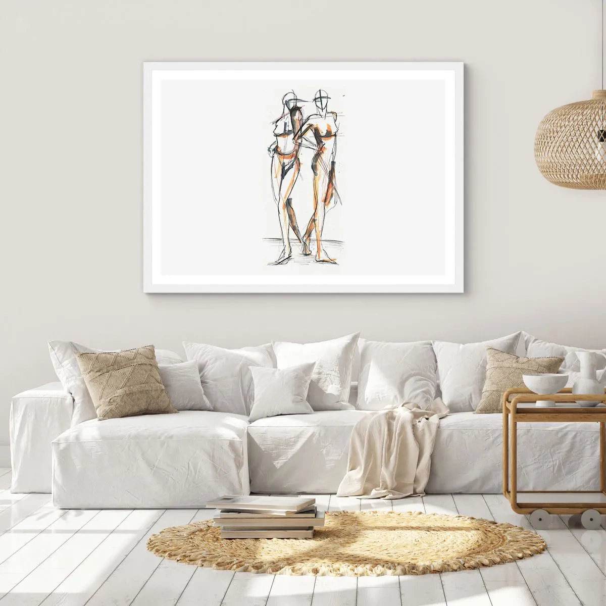 Poster în ramă albă - Un studiu de farmec - 91x61 cm