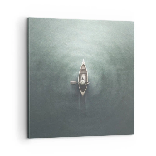 Tablou pe pânză - Peste lacul luminat de lună - 60x60 cm