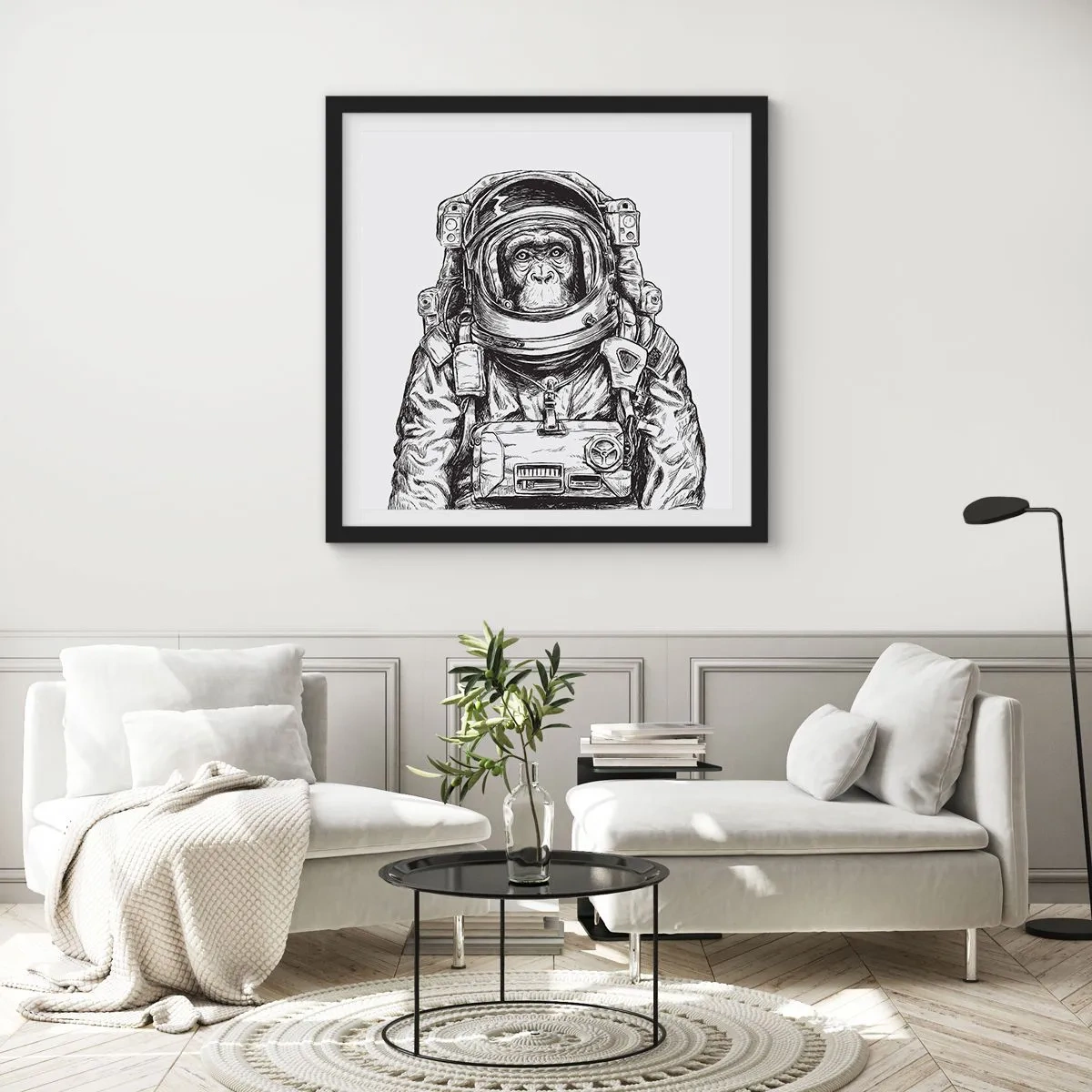 Poster în ramă neagră - Evoluție alternativă - 40x40 cm