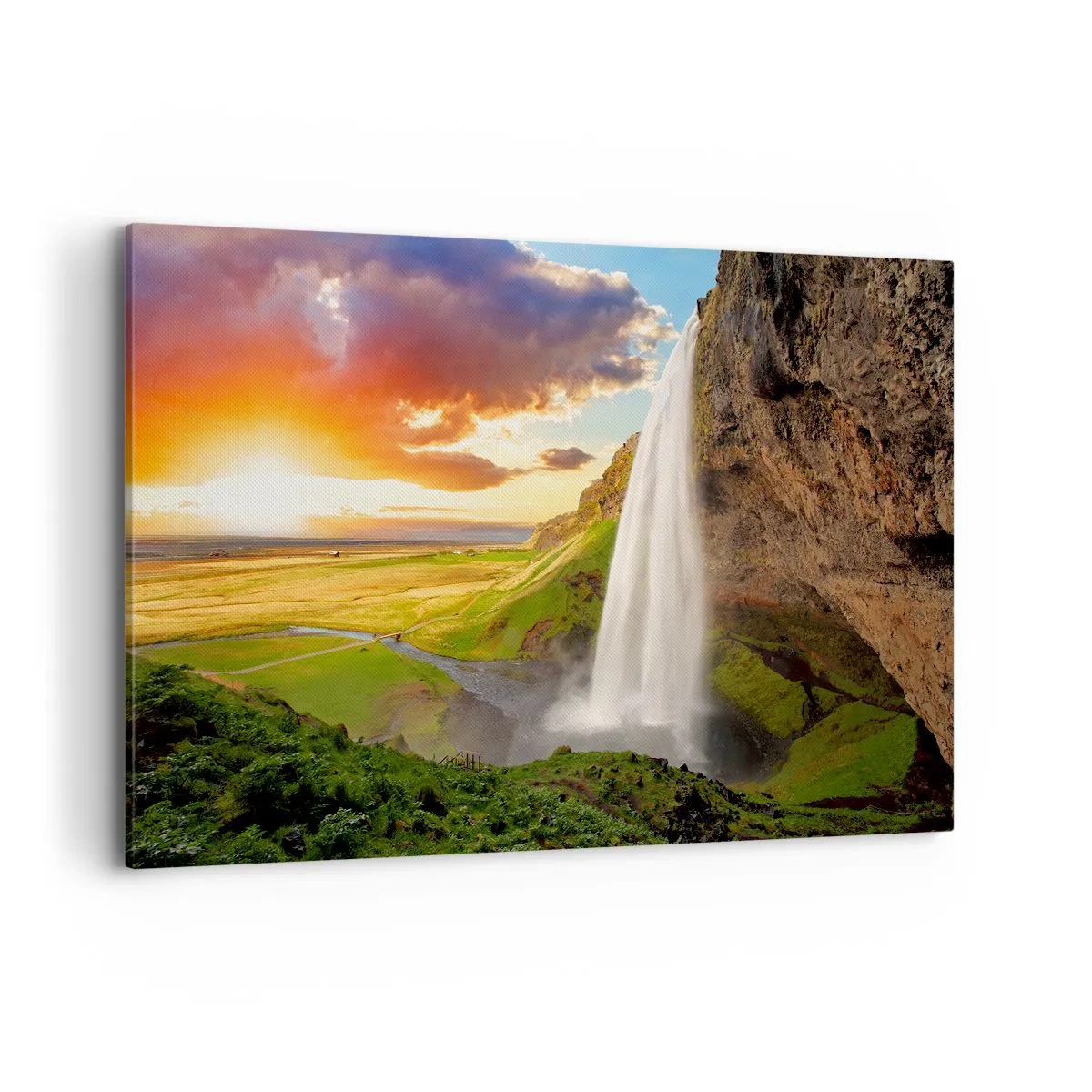 Tablou pe pânză - Vara plină de Islanda - 120x80 cm
