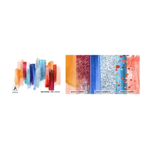 Mostră de Tapet Standard Eco - Sus și jos  - Abstracția, Bucată, Artă Modernă - 100x30 cm