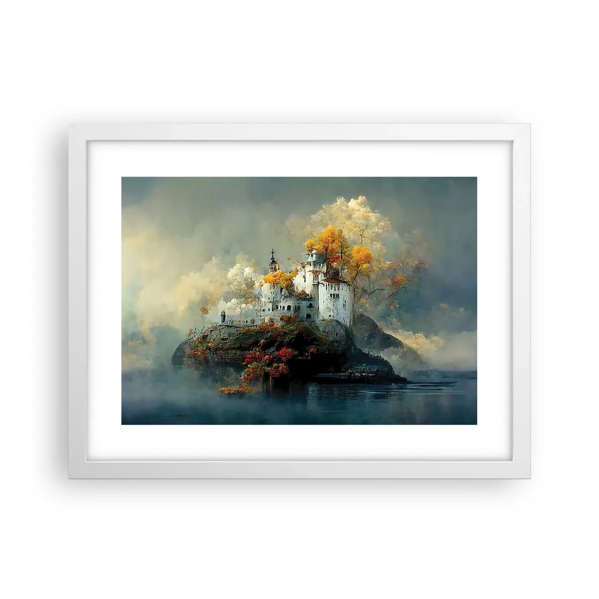 Poster în ramă albă - Începutul unei povești romantice - 40x30 cm