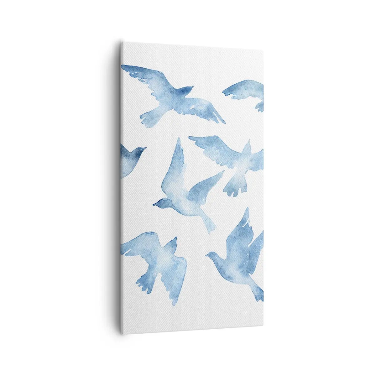 Tablou pe pânză - Păsări albastre - 55x100 cm