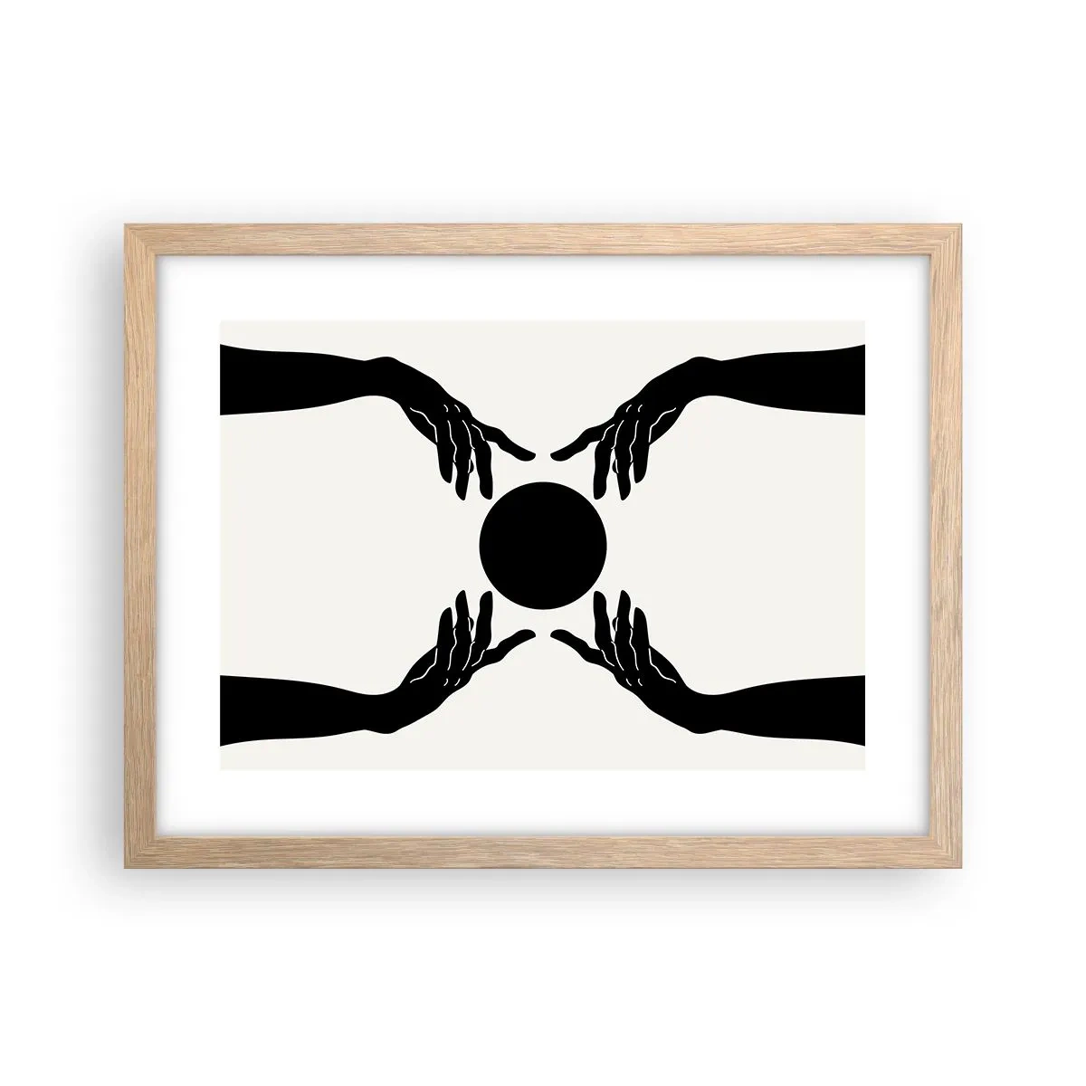 Poster în ramă de stejar deschis - Semnul secret - 40x30 cm